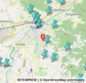 Mappa Via Vallanzana, 33043 Cividale del Friuli UD, Italia (2.744)