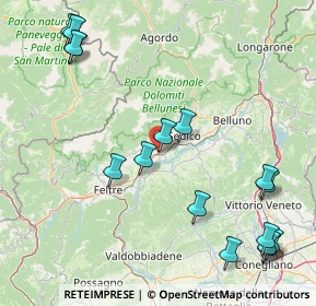 Mappa Via III Pietre, 32035 Santa Giustina BL, Italia (20.49938)