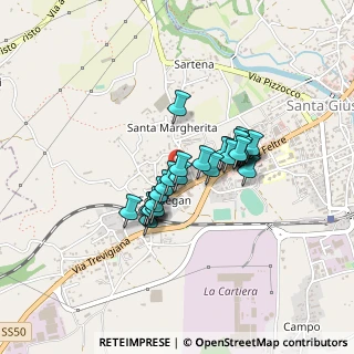 Mappa Via III Pietre, 32035 Santa Giustina BL, Italia (0.3)