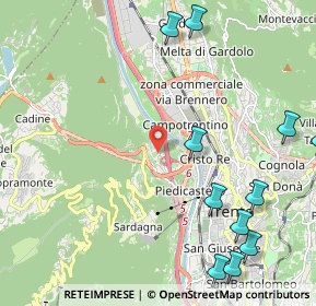 Mappa Via Santi Cosma e Damiano, 38121 Vela TN, Italia (2.84909)