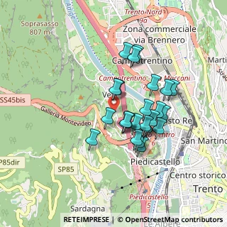 Mappa Via Santi Cosma e Damiano, 38121 Vela TN, Italia (0.692)
