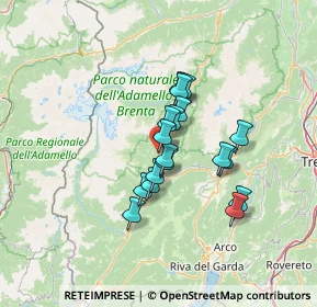 Mappa Via IV Novembre, 38080 Vigo Rendena TN, Italia (9.63889)