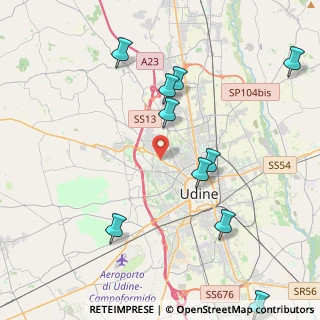 Mappa Via Mantova, 33100 Udine UD, Italia (5.07636)