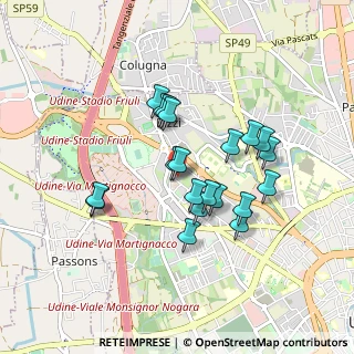 Mappa Via Lombardia, 33100 Udine UD, Italia (0.7335)