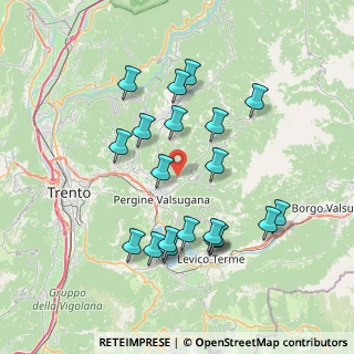 Mappa Via del Montengian, 38057 Pergine Valsugana TN, Italia (7.264)