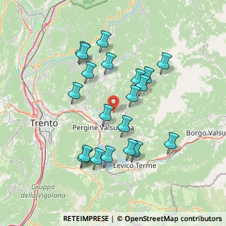 Mappa Via del Montengian, 38057 Pergine Valsugana TN, Italia (7.036)