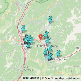 Mappa Via Artigiani, 38057 Pergine Valsugana TN, Italia (6.6095)