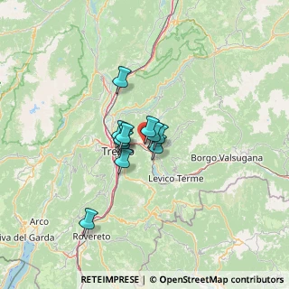 Mappa Via Artigiani, 38057 Pergine Valsugana TN, Italia (7.62545)