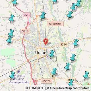 Mappa Via Capodistria, 33100 Udine UD, Italia (7.455)