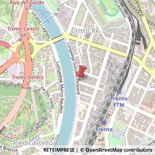 Mappa Via Dosso Dossi, 1, 38122 Trento, Trento (Trentino-Alto Adige)
