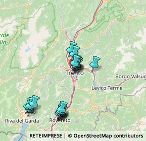 Mappa Via Antonio da Trento, 38121 Trento TN, Italia (13.9845)