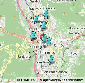 Mappa Via Antonio da Trento, 38121 Trento TN, Italia (1.24455)