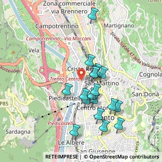 Mappa Via Antonio da Trento, 38121 Trento TN, Italia (0.86833)