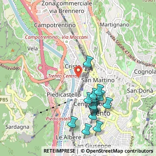 Mappa Via Antonio da Trento, 38122 Trento TN, Italia (1.06643)