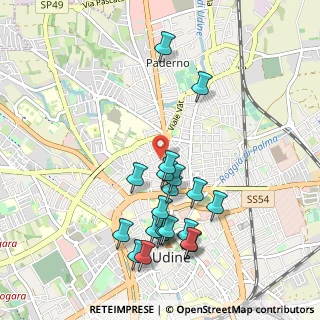 Mappa Via Moggio, 33100 Udine UD, Italia (1.0105)