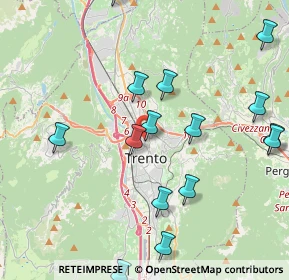 Mappa Via Jacopo Aconcio, 38121 Trento TN, Italia (5.557)