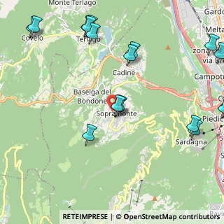 Mappa Strada di Spineda, 38123 Sopramonte TN, Italia (2.882)