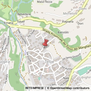 Mappa Via Fiemme, 6, 38050 Telve, Trento (Trentino-Alto Adige)