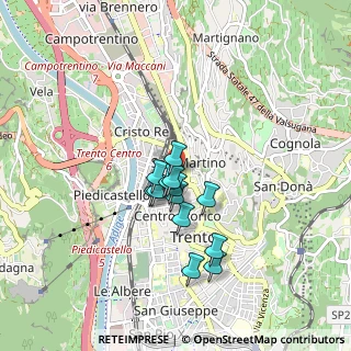 Mappa Via Clementino Vannetti, 38122 Trento TN, Italia (0.62307692307692)