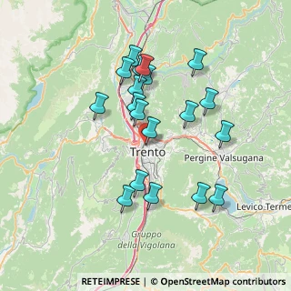 Mappa Via Clementino Vannetti, 38122 Trento TN, Italia (6.7494736842105)