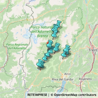 Mappa Via alle Fontane, 38094 Porte di Rendena TN, Italia (9.5715)