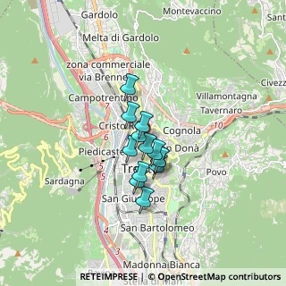 Mappa Via della Pontara, 38122 Trento TN, Italia (0.98462)