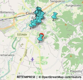 Mappa Via Doria, 33043 Cividale del Friuli UD, Italia (1.8005)