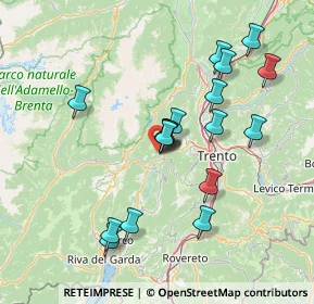 Mappa SP18, 38070 Vezzano TN, Italia (13.75667)