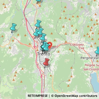 Mappa Via della Meridiana, 38122 Trento TN, Italia (3.42)