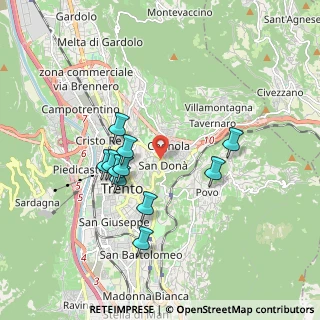 Mappa Via della Meridiana, 38122 Trento TN, Italia (1.58818)