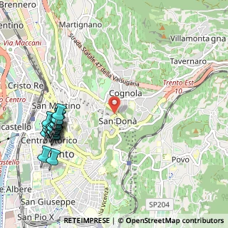 Mappa Via della Meridiana, 38122 Trento TN, Italia (1.2985)