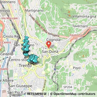 Mappa Via della Meridiana, 38122 Trento TN, Italia (1.0745)