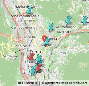 Mappa Piazza Madonna delle Laste, 38121 Trento TN, Italia (2.2975)