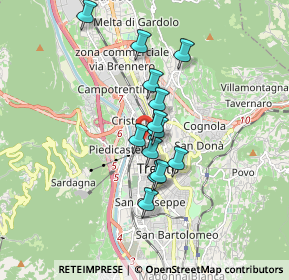 Mappa Via Dogana, 38100 Trento TN, Italia (1.30462)