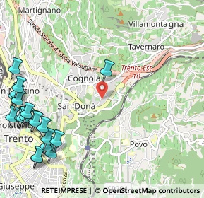 Mappa Cognola, 38121 Trento TN, Italia (1.5445)