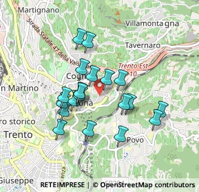 Mappa Cognola, 38121 Trento TN, Italia (0.7245)
