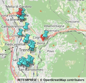 Mappa Cognola, 38121 Trento TN, Italia (2.305)