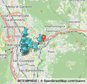 Mappa Cognola, 38121 Trento TN, Italia (1.72538)