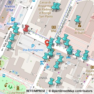 Mappa Via Clementino Vannetti, 29, 38122 Trento TN, Italia (0.0732)