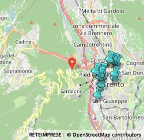 Mappa Via del Maso Scala, 38121 Trento TN, Italia (1.88417)