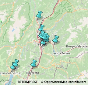 Mappa Via alla Veduta, 38121 Trento TN, Italia (10.87455)