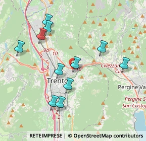 Mappa Via alla Veduta, 38121 Trento TN, Italia (3.90364)