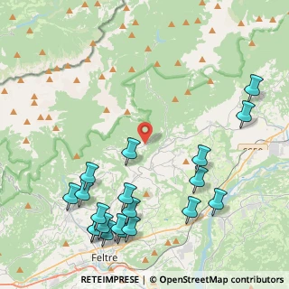 Mappa Via Montagne, 32032 Feltre BL, Italia (5.3705)