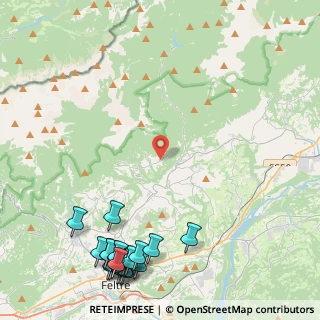 Mappa Via Montagne, 32032 Feltre BL, Italia (6.4235)