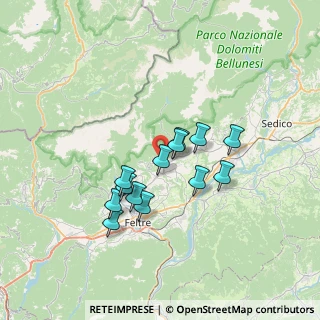 Mappa Via Montagne, 32032 Feltre BL, Italia (5.52154)