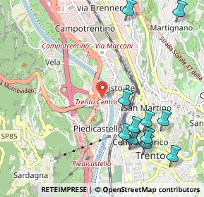 Mappa 38100 Trento TN, Italia (1.225)