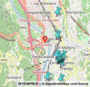Mappa 38100 Trento TN, Italia (1.12182)