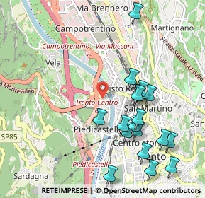 Mappa 38100 Trento TN, Italia (1.09111)