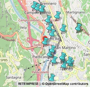 Mappa 38100 Trento TN, Italia (1.0445)