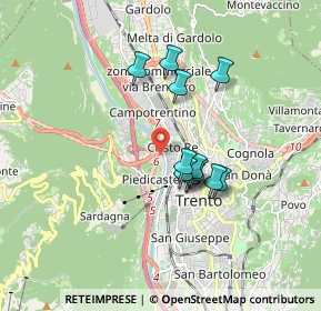 Mappa 38100 Trento TN, Italia (1.3425)